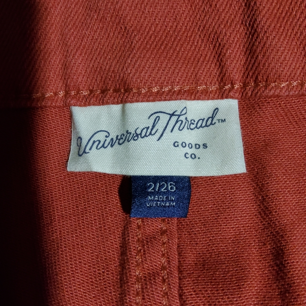 NWT Universal Thread Women's High-Rise Vintage Style Orange Rust Jeans Size 2 26 - Picture 3 of 8